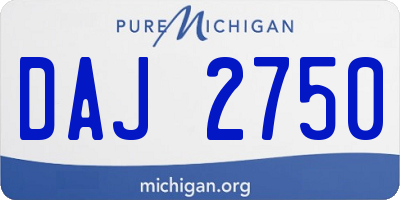 MI license plate DAJ2750