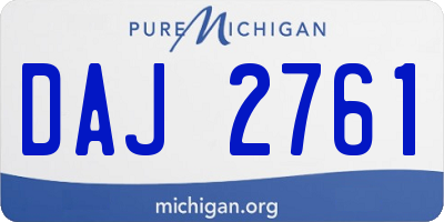 MI license plate DAJ2761