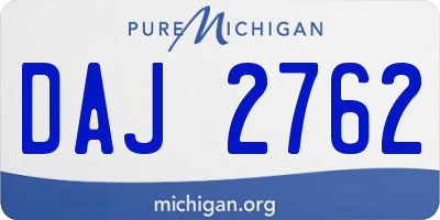 MI license plate DAJ2762