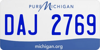 MI license plate DAJ2769