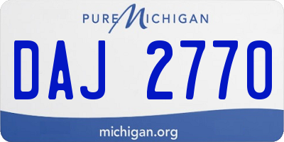 MI license plate DAJ2770