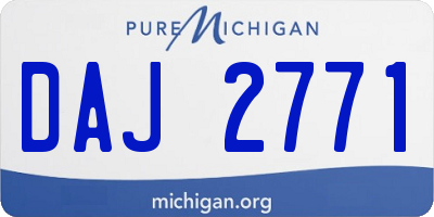 MI license plate DAJ2771