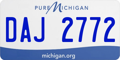 MI license plate DAJ2772
