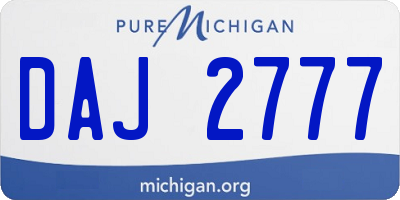 MI license plate DAJ2777