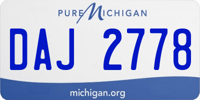 MI license plate DAJ2778