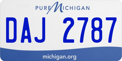 MI license plate DAJ2787