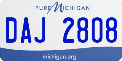 MI license plate DAJ2808
