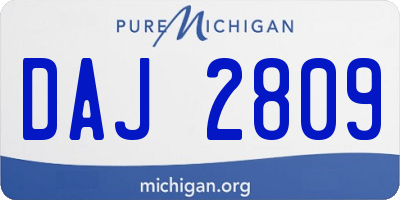 MI license plate DAJ2809