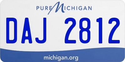 MI license plate DAJ2812