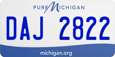 MI license plate DAJ2822