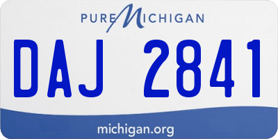 MI license plate DAJ2841