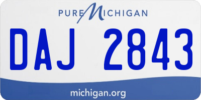 MI license plate DAJ2843
