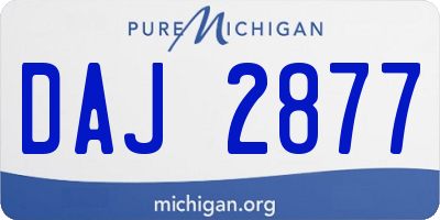MI license plate DAJ2877