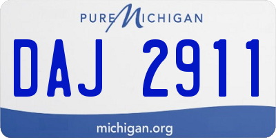 MI license plate DAJ2911