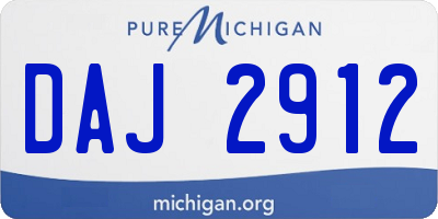 MI license plate DAJ2912
