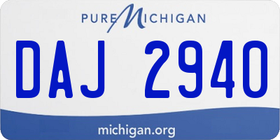 MI license plate DAJ2940