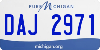 MI license plate DAJ2971