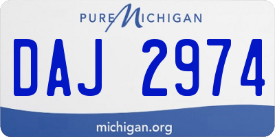 MI license plate DAJ2974