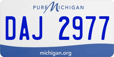 MI license plate DAJ2977