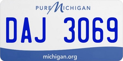 MI license plate DAJ3069