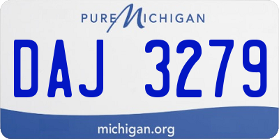 MI license plate DAJ3279