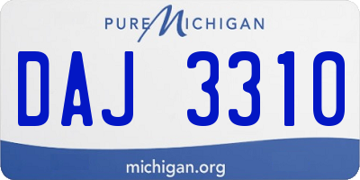 MI license plate DAJ3310