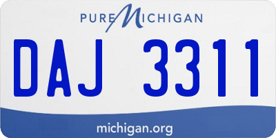 MI license plate DAJ3311