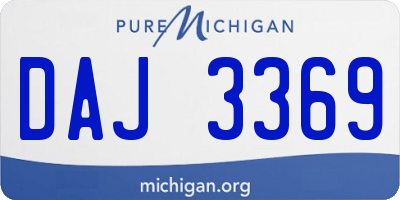 MI license plate DAJ3369