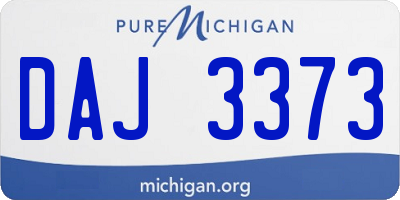 MI license plate DAJ3373