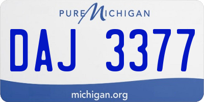 MI license plate DAJ3377
