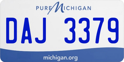 MI license plate DAJ3379