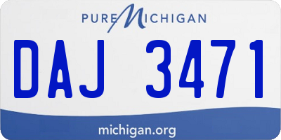 MI license plate DAJ3471