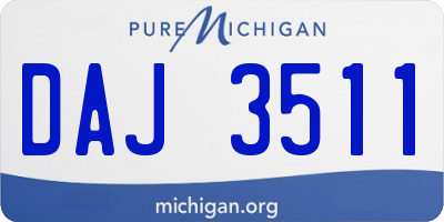 MI license plate DAJ3511