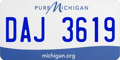 MI license plate DAJ3619