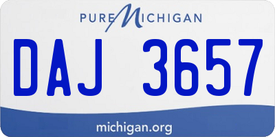 MI license plate DAJ3657