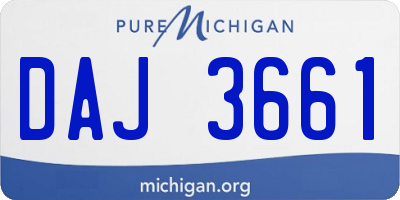 MI license plate DAJ3661