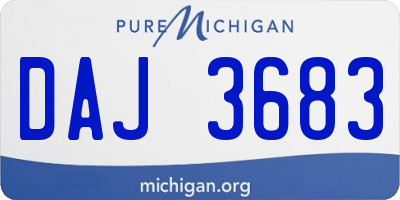 MI license plate DAJ3683