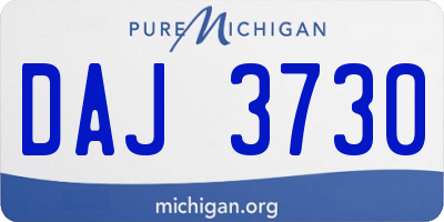 MI license plate DAJ3730
