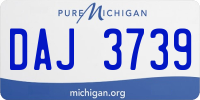MI license plate DAJ3739