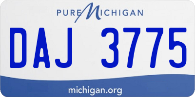 MI license plate DAJ3775
