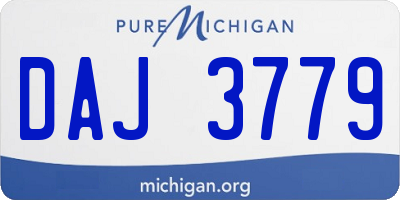 MI license plate DAJ3779