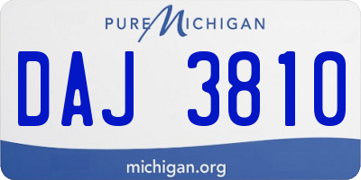 MI license plate DAJ3810