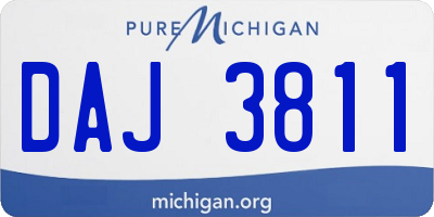 MI license plate DAJ3811