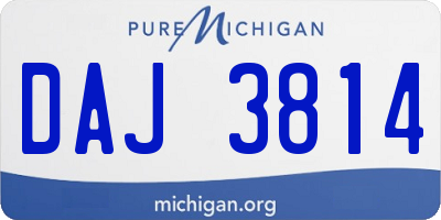MI license plate DAJ3814