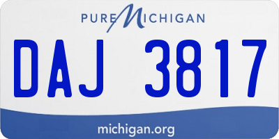 MI license plate DAJ3817