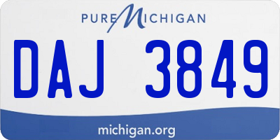 MI license plate DAJ3849