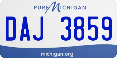 MI license plate DAJ3859
