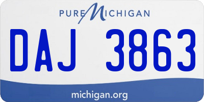 MI license plate DAJ3863