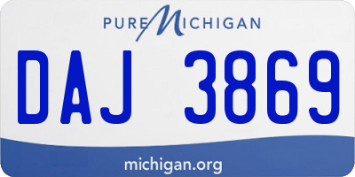 MI license plate DAJ3869