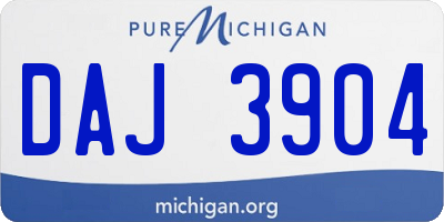 MI license plate DAJ3904